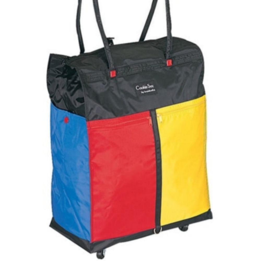 Rolling shopping bag with wheels foldable